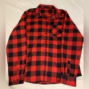 Red and Black Plaid Men's Shirt